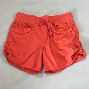 Mossimo Bright Coral Orange Shorts
Small
2 Front & 2 Back Pockets 
Elastic Waist